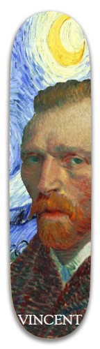 starry night skateboard